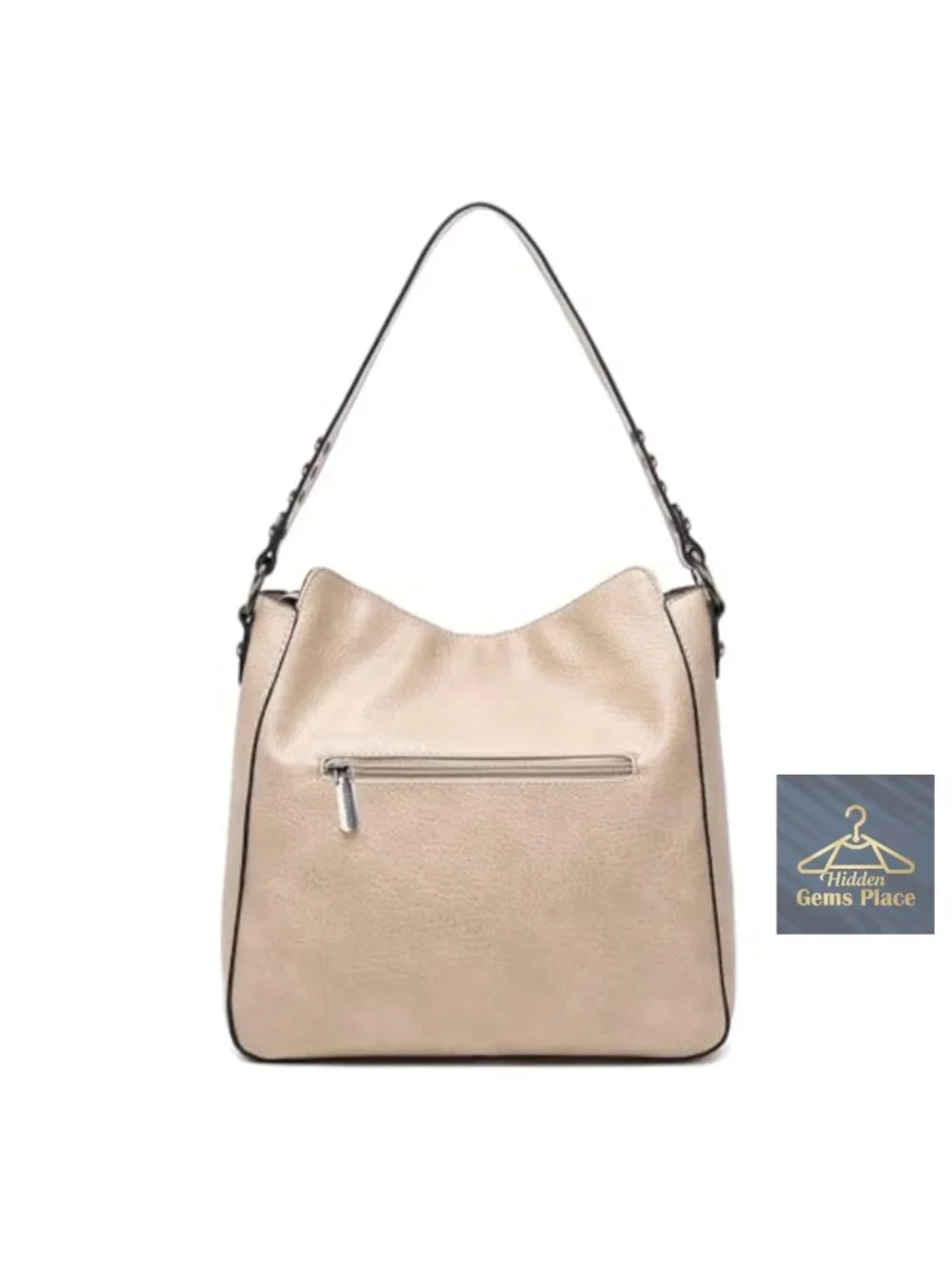Chic PU Leather Hobo Crossbody Bag with Stud Accents